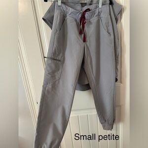 Gray Men's Pants with Red Accents
